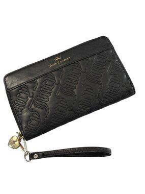 Juicy Couture Black Embossed Continental Wallet